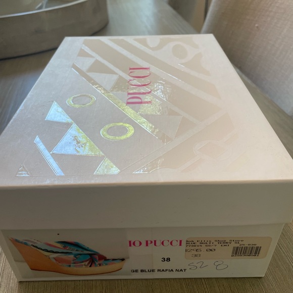 Pucci size 38 blue multi Terry slide in original box - Picture 3 of 11